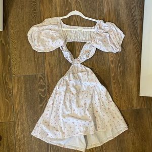 Floral cut out dress